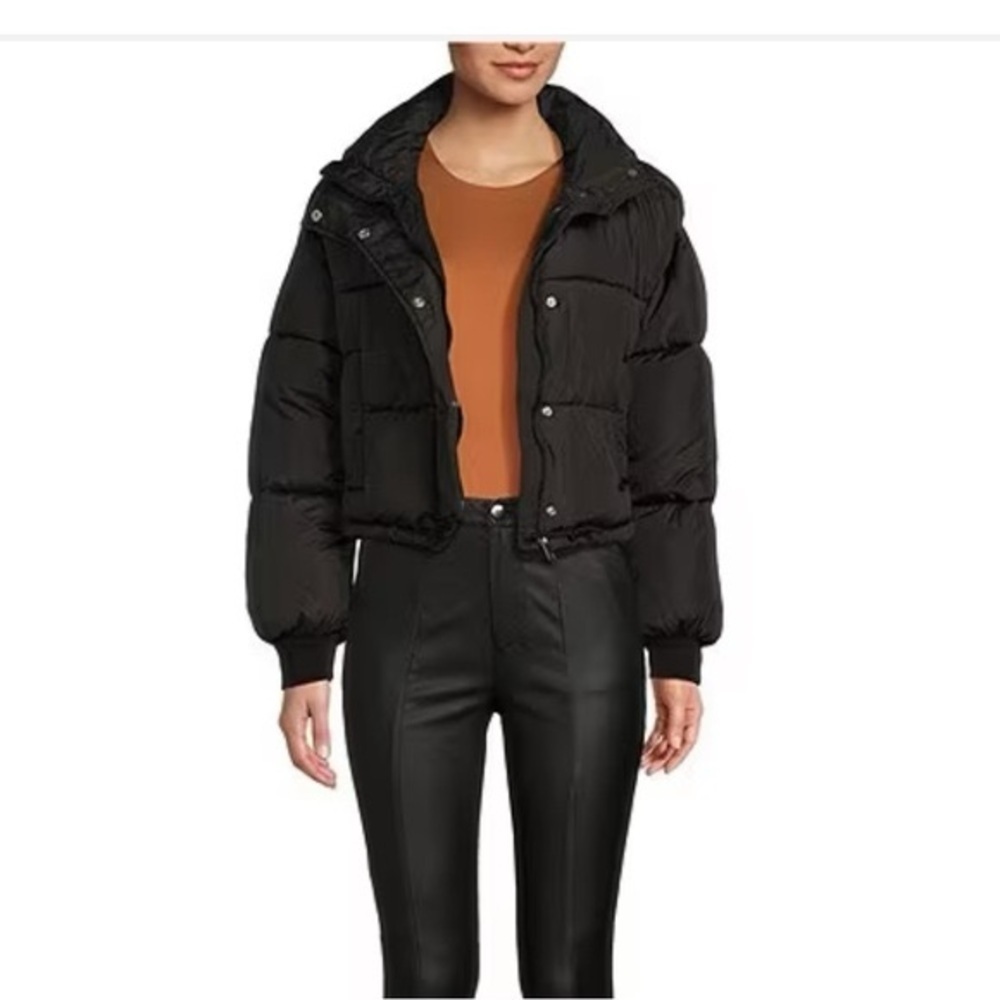 GB Gianni Bini Quilted Puffer Jacket  Size Small Black